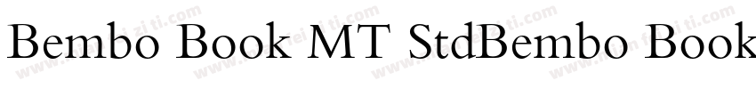 Bembo Book MT StdBembo Book MT Std字体转换